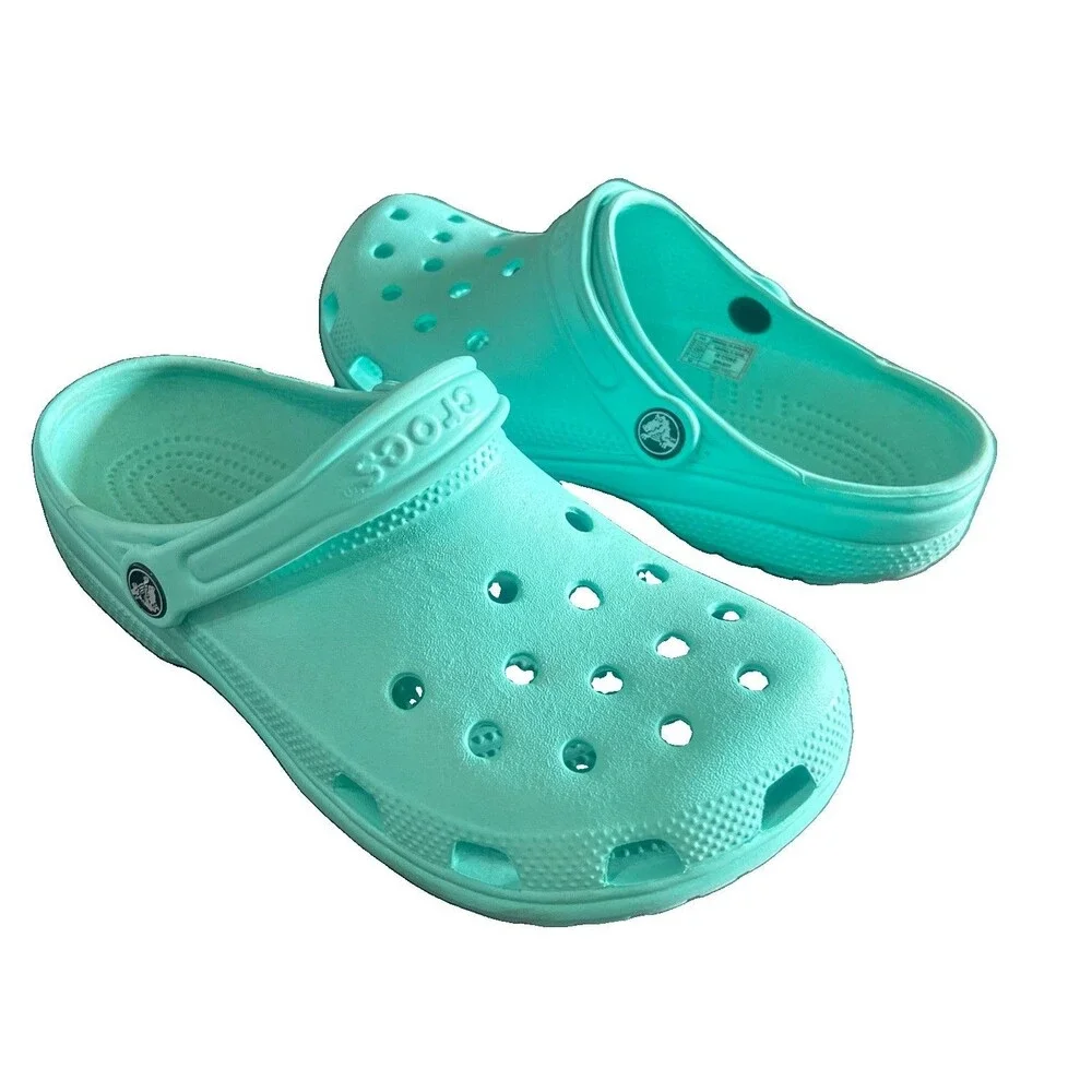 Crocs Classic Clogs Unisex W 8 / M 6 Mint Green Slip On Lightweight Casual